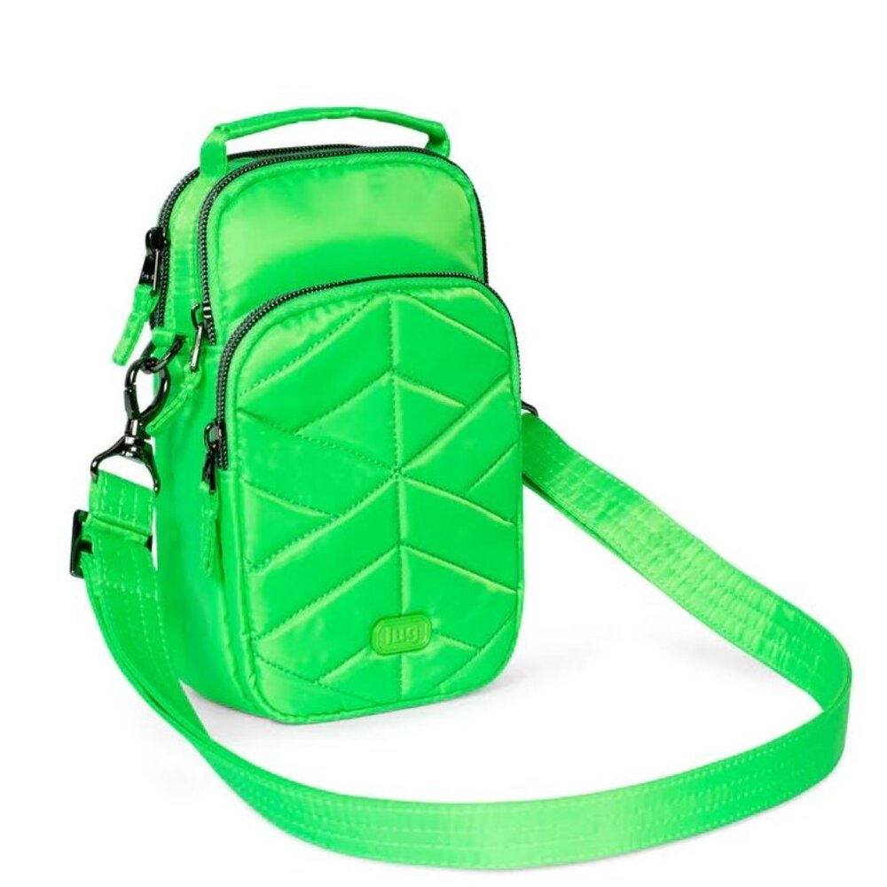 Lug Skeeter Mini 2 Convertible Crossbody Belt Bag Lime Green Tonal Bright Neon - Picture 2 of 10